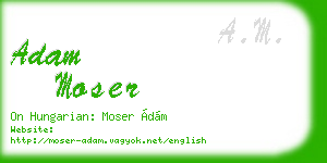adam moser business card