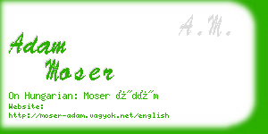 adam moser business card